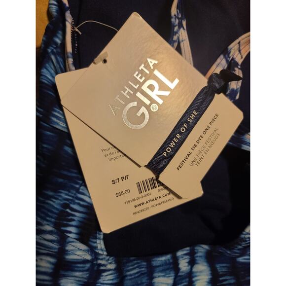 NWT Athleta Girl One Piece Swimsuit - SMALL 7 - Festival Tie Dye - SMALL 7 - Picture 3 of 3
